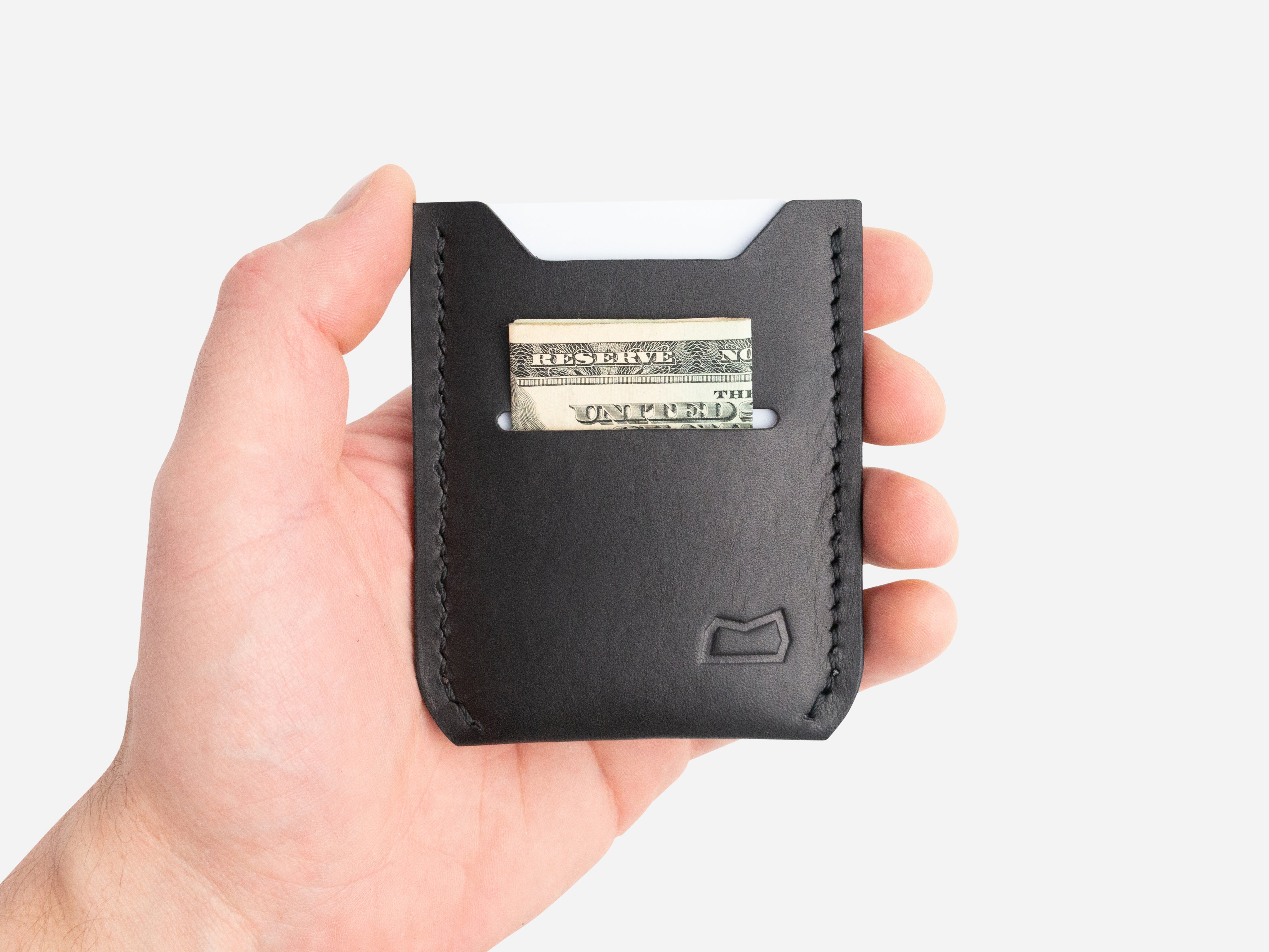 The Grant Wallet - Black Harness – Cave Leather Co