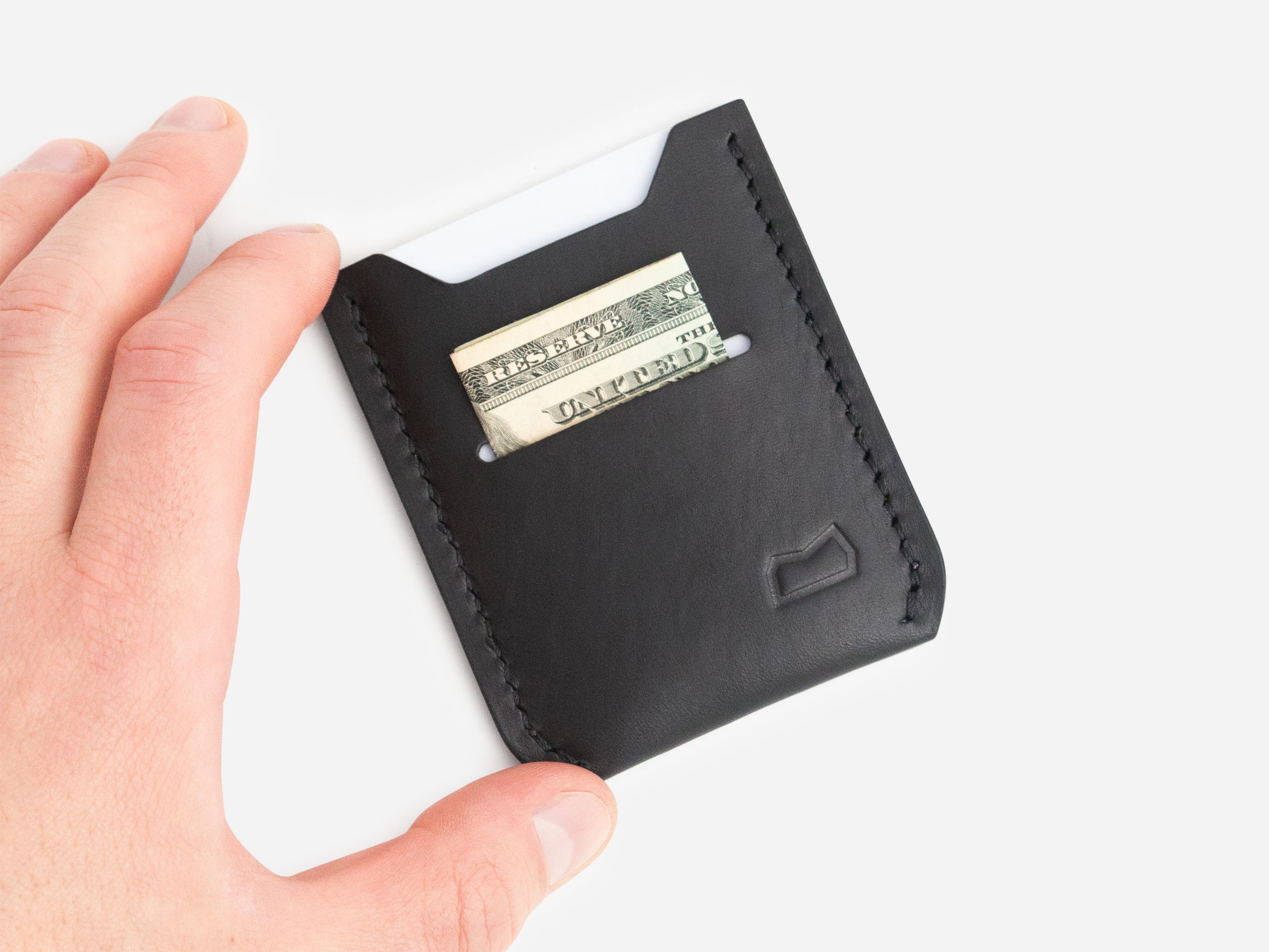 The Grant Wallet - Black Harness – Cave Leather Co