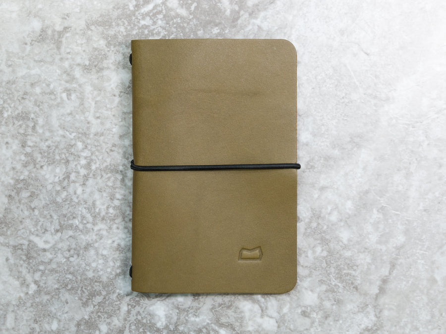Leather Notebook Cover in Olive Bridle (Ready to Ship)
