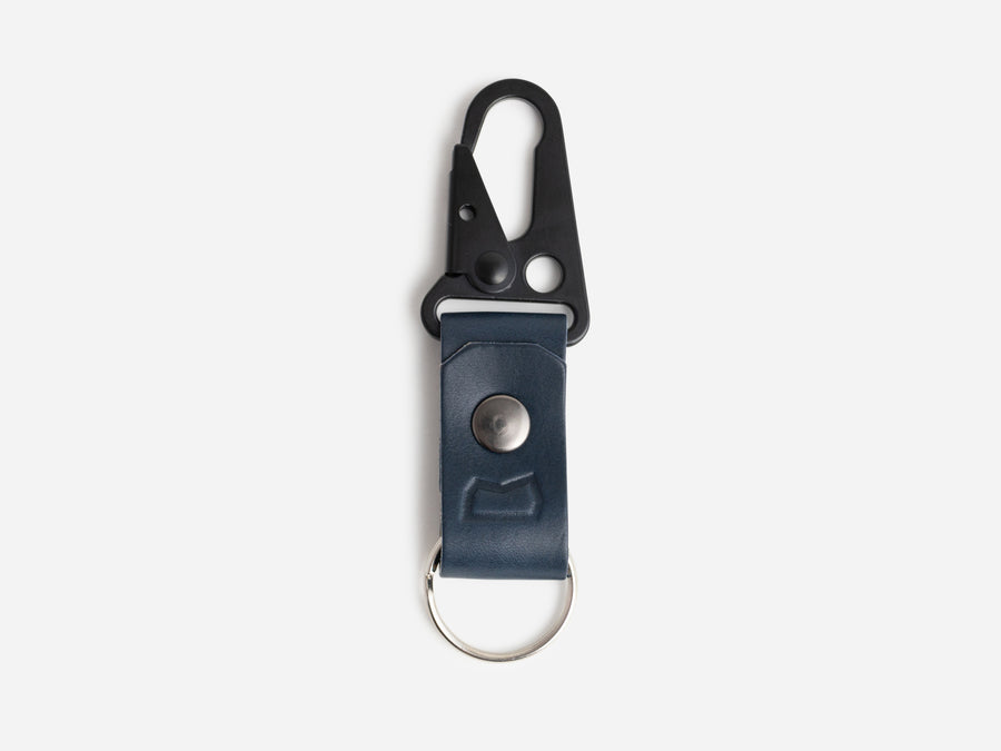 The Malcolm Keychain in Navy Bridle
