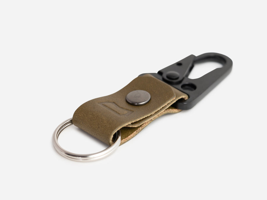 The Malcolm Keychain in Olive Bridle