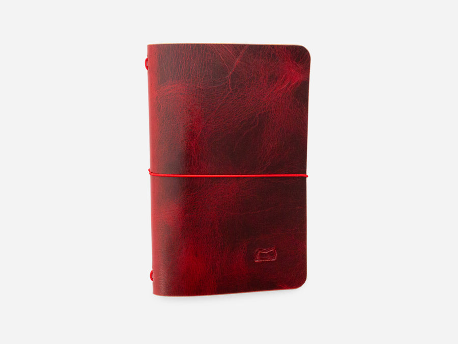 Leather Notebook Cover in Ruby Fuego - Limited Edition