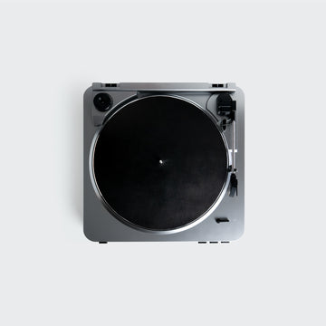 Leather Turntable Mat in Black