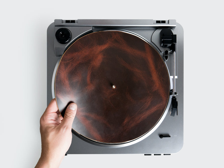 Leather Turntable Mat in Autumn Harvest