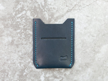 The Grant Wallet - Navy English Bridle (Ready to Ship)