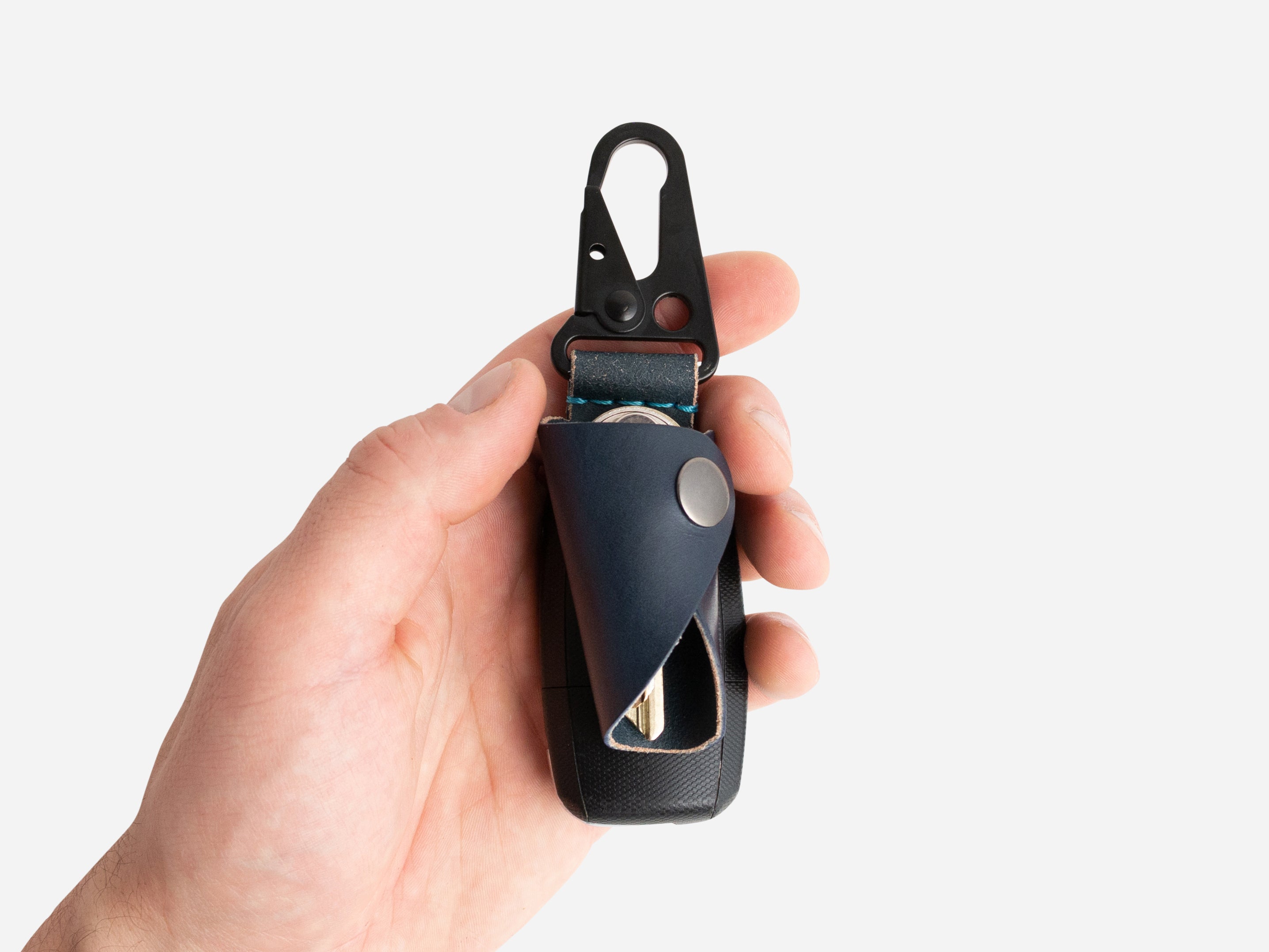 The Ultimate Keychain in Navy Bridle – Cave Leather Co