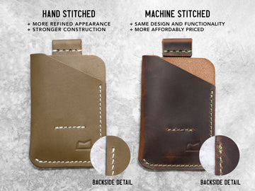 Russet Leather iPhone Full Cover Credit Card Case and Wallet. 