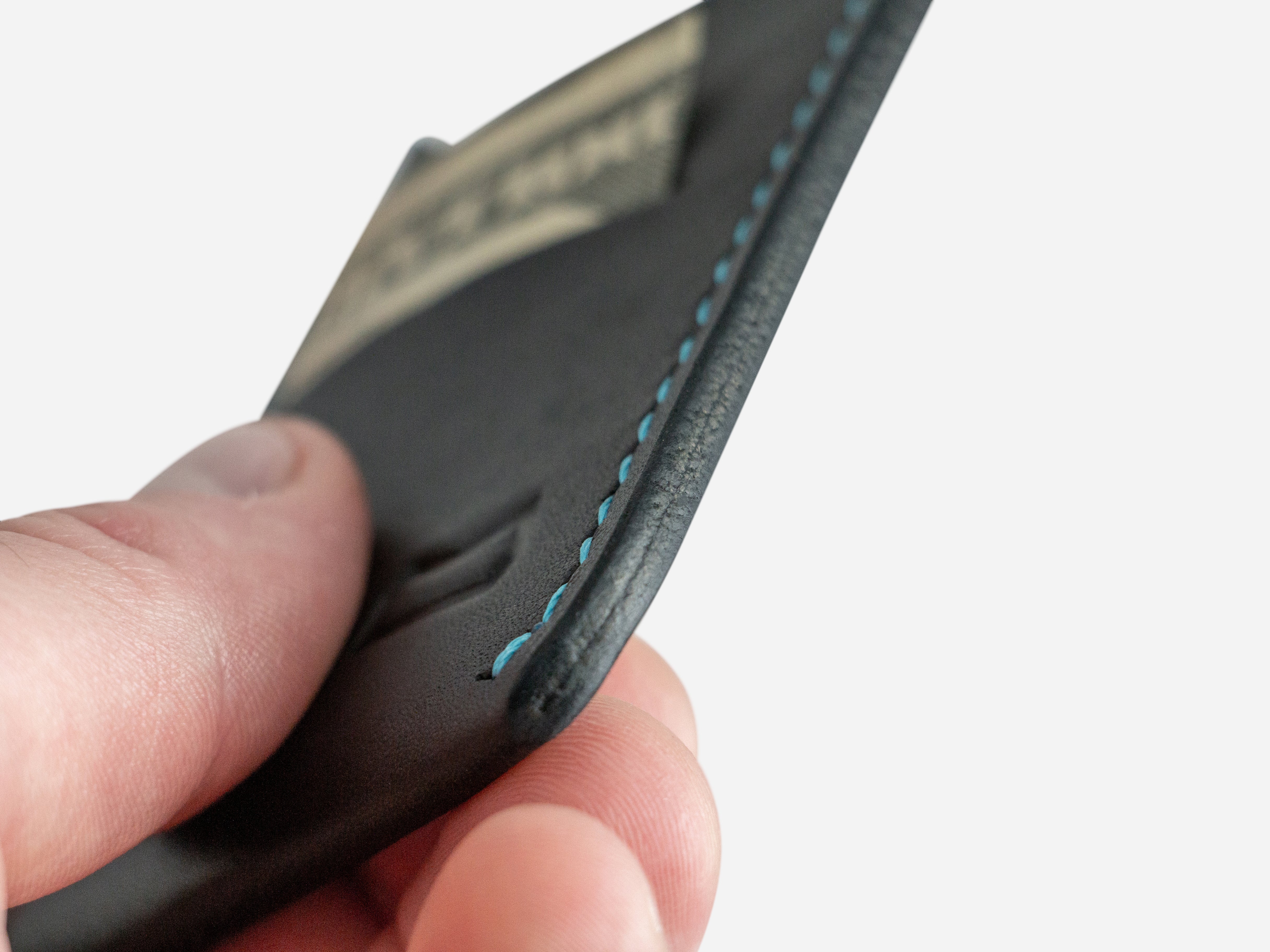 The Grant Wallet - Black Harness – Cave Leather Co